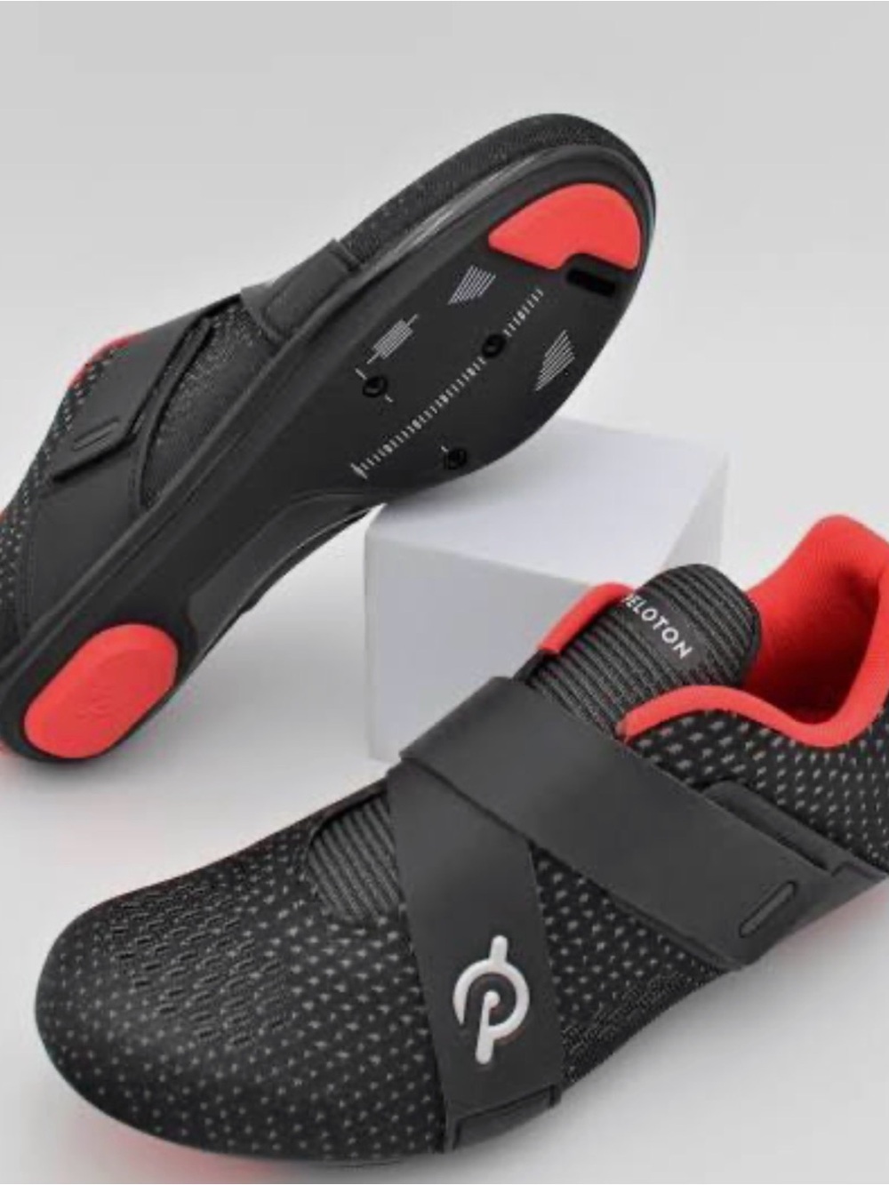 Peloton Black and Red Altos Cycling Shoes